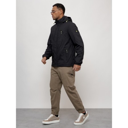 Sports male jacket, size 52, black color-1