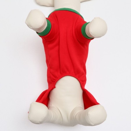 New Year's costume "Snow Maiden" for dogs, size L, red (DS 34, Osh 30, OG 44 cm)-3