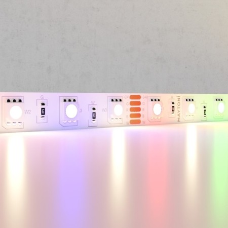 MAYTONI LED strip, 24V, IP20, 5050, 14.4W/m, 3000k, 5 m, glow RGB+W