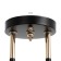 Nina chandelier 2x60W E27 Black/gold 50x27x22cm