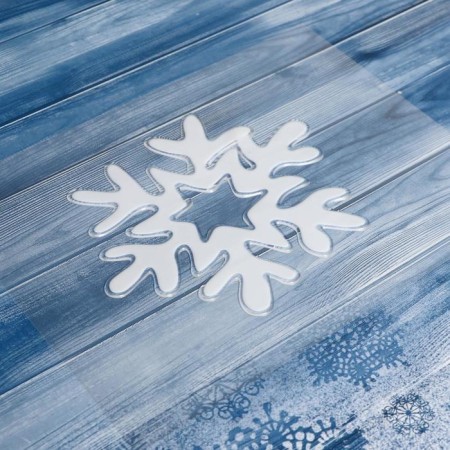 Snowel Snowflake sticker 10.5x12 cm, white-1