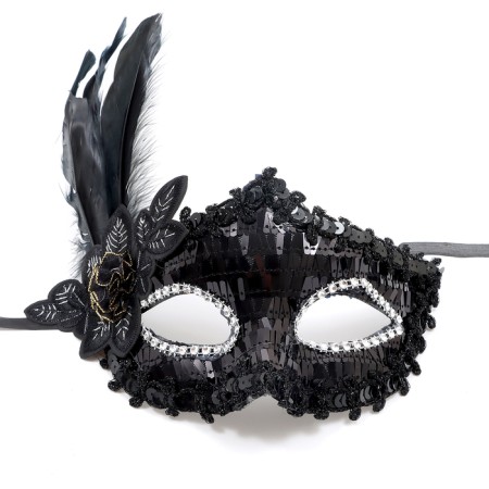 Carnival mask "Lady", with a pen, color mix-5