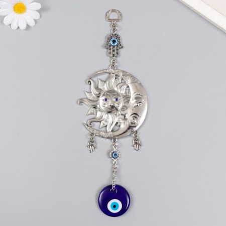 Suspension from the evil eye "Sun and month" + 3 pendants 25 cm