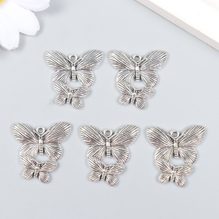 Decor for creativity Metal "Two butterflies" 2.5x2.8 cm-2