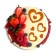 Decoration for the cake "Classic hearts", color gold