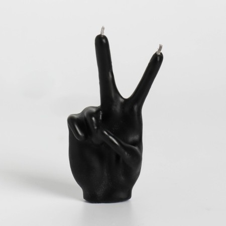 Figure candle "Hand-Peace", 10x4 cm, black-3