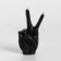 Figure candle "Hand-Peace", 10x4 cm, black