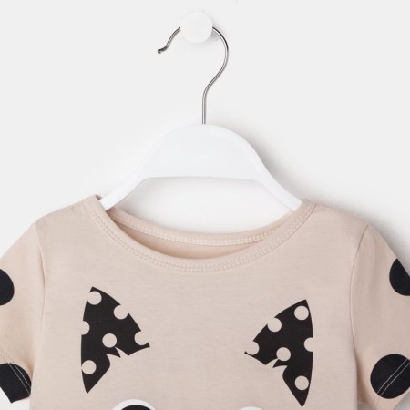 Футболка для девочки KAFTAN "Kitten" р.34 (122-128), бежевый-9