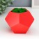 Kashpo concrete "hexagon" height 6.5 cm red with moss (moss green stabilized)