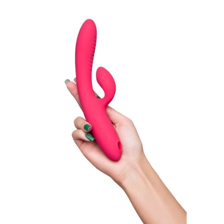 Vibrator with vacuum-wave stimulation Jos Enila, silicone, pink color, 23 cm-13