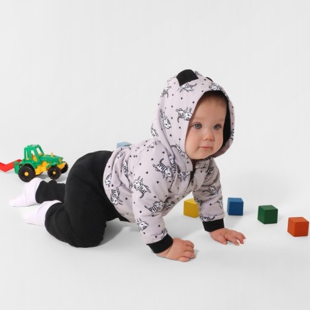 Kit: sweatshirt and pants crumb I "Stylish Boy", height 68-74 cm