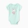 Body baby with short sleeve, menthol color, height 74 cm