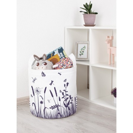 Basket for toys "Landscape on the field, size 35x35 cm