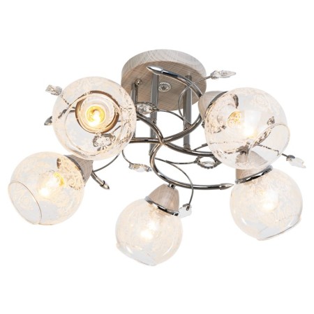 Lamp Ceiling Economy light 2319LM/5, 5x40W, E27, 28x57x57 cm, beige color-1