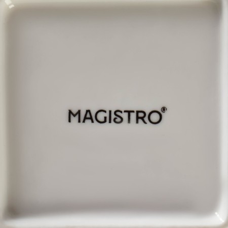 Porcelain plate square Magistro "Blanche. Flower ", 26.5 × 26.5 cm, white color-4
