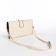 Bag-clate on magnet, long belt, white color