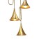 Suspended chandelier Mantra Jazz, E27, 3x20W, 800 mm, gold color