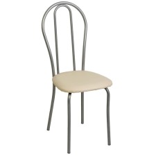 Vienna 2 chair, silver metallic/milk