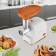 KitFort KT-2113-1, 1000 W meat grinder, 4 nozzles, cord 0.7 m, white-orange