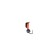 Mormyshka column black, orange abdomen + ball Granin silver, weight 0.9 g