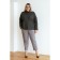 Female trousers, size 62, gray color