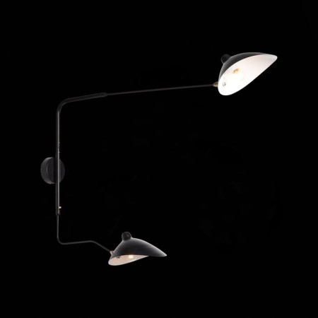 Wall lamp ST LUCE. SL305.401.02. SPRUZZO. 2x60 watts, e27, 18x75 cm, black color-1