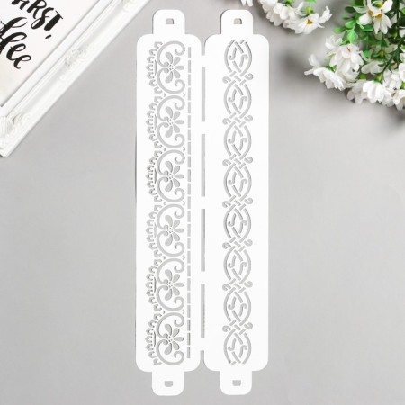 Tencil of border plastic "pattern" plastic, 11x32 cm-1