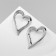 Earrings Metal "Heart" stencil, contour, color silver