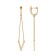 Hanging earrings "Victory", pink gilding