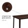 Rectangular table, 1200 x 850 x 750 mm, brown color