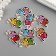 A set of buttons of decorative wood "loud on a branch" (set 8 pcs) 2x3.5 cm