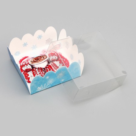 Bearbox, confectionery packaging, "Happy New Year!", 7 x 7 x 3 cm, New Year-3