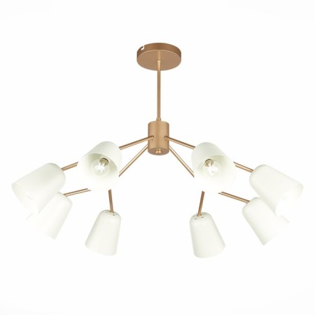 Ceiling EVOLUCE lamp. Sle155902-08. Mario. 8x40 watts, E14, 79x79x54 cm, golden color-8