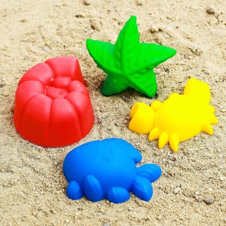 Set for sandboxes, 4 molds for sand, mix-8