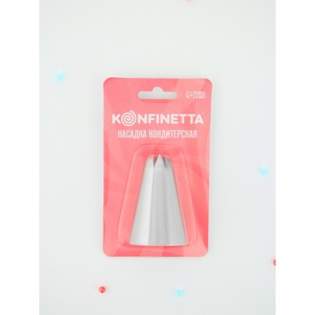 Konfinett Konfinett Closed Star, D = 3.5 cm, 1.7 cm output, stainless steel-3