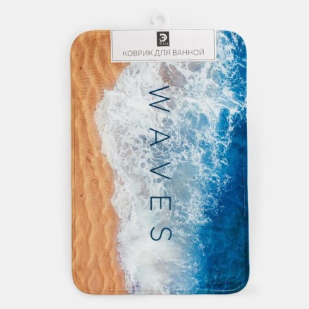 Bathroom mat Ethel "Waves", 80x50 cm, velor-3