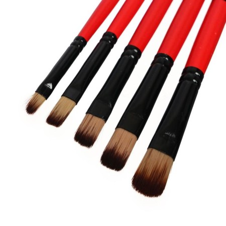 A set of brushes nylon 5 pieces, rounded, flat-4