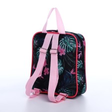 Baby backpack on lightning, external pocket, black color