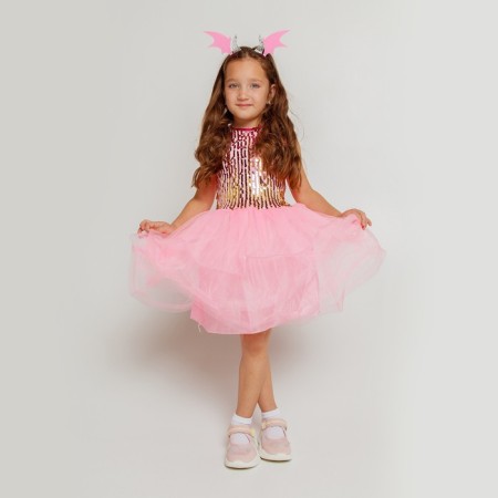 Carnival set "Dragon": pink dress, rim-4