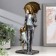 Souvenir Polystone "Dad and daughter on a walk under the umbrella" Blue 28x11x8 cm