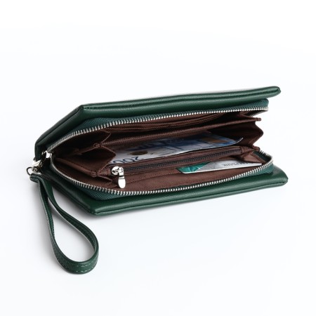 Women's wallet with lightning, green color-3