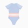 Separate Minaku women's swimsuit with closed shoulders, blue color, size 46