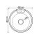 Kitchen sink Mixline 528182, mortise, thickness 0.6 mm, 49x49x17 cm, issue. 3 1/2 ", with Siphon