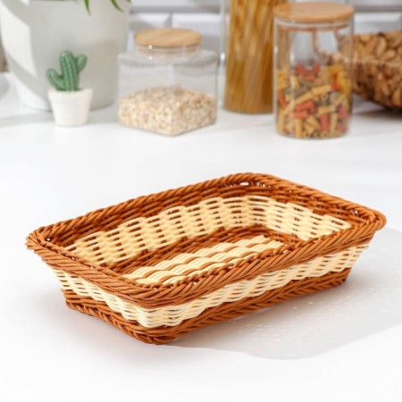 Basket for fruits and bread of the milk chocolate, 30 × 19.5 × 6 cm-1
