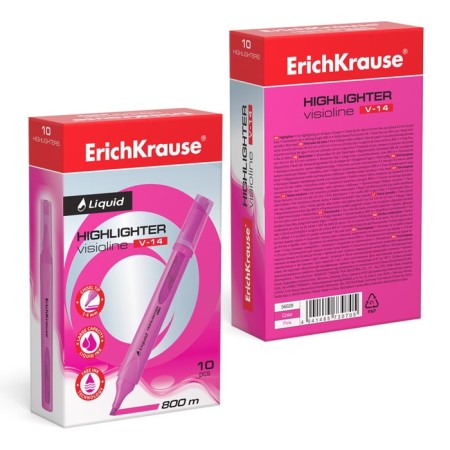 Erichkrause Liquid Visioline V-14 Neon, 0.6-4.0 mm, water-based liquid in-based liquid inlets, pink-2