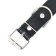 A collar made of artificial leather with a wool for engraving, 2.5 x 52 cm, Osh 35-45 cm, black