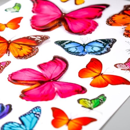Plastic sticker multi -layer "butterflies" mix 35.5x25 cm-3