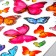 Plastic sticker multi -layer "butterflies" mix 35.5x25 cm