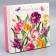 Gift folding box, packaging, "flowers", 26 x 26 x 8 cm