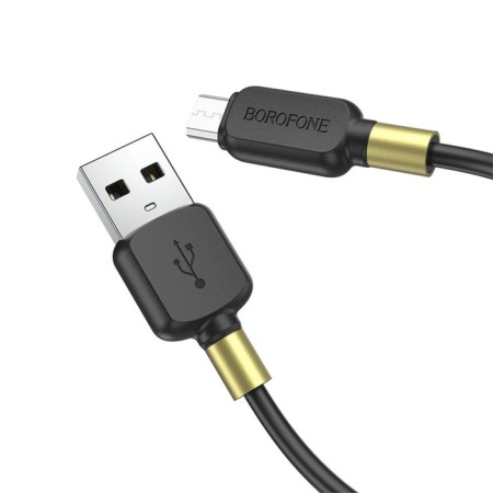 Cable Borofone BX59, microUSB - usb, 2.4 a, 1 m, tpe braid, black-1